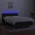 Produktbild 4 för Ramsäng med madrass & LED svart 140x190 cm tyg