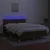 Produktbild 4 för Ramsäng med madrass & LED mörkbrun 140x190 cm tyg