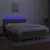 Produktbild 4 för Ramsäng med madrass & LED taupe 140x200 cm tyg