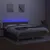 Produktbild 4 för Ramsäng med madrass & LED taupe 160x200 cm tyg
