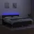 Produktbild 4 för Ramsäng med madrass & LED svart 180x200 cm tyg