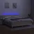 Produktbild 4 för Ramsäng med madrass & LED gräddvit 180x200 cm tyg