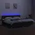 Produktbild 4 för Ramsäng med madrass & LED svart 200x200 cm tyg