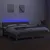 Produktbild 4 för Ramsäng med madrass & LED taupe 200x200 cm tyg