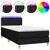 Produktbild 2 för Ramsäng med madrass & LED svart 90x190 cm tyg