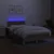 Produktbild 4 för Ramsäng med madrass & LED taupe 120x200 cm tyg