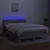 Produktbild 3 för Ramsäng med madrass & LED ljusgrå 140x190 cm tyg