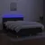 Produktbild 3 för Ramsäng med madrass & LED svart 140x190 cm tyg