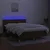 Produktbild 3 för Ramsäng med madrass & LED mörkbrun 140x190 cm tyg