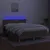 Produktbild 3 för Ramsäng med madrass & LED taupe 140x190 cm tyg