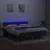 Produktbild 3 för Ramsäng med madrass & LED mörkbrun 160x200 cm tyg