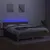 Produktbild 3 för Ramsäng med madrass & LED taupe 160x200 cm tyg