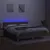 Produktbild 3 för Ramsäng med madrass & LED taupe 180x200 cm tyg