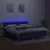 Produktbild 3 för Ramsäng med madrass & LED blå 180x200 cm tyg