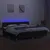 Produktbild 3 för Ramsäng med madrass & LED svart 200x200 cm tyg
