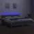 Produktbild 3 för Ramsäng med madrass & LED taupe 200x200 cm tyg