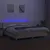Produktbild 3 för Ramsäng med madrass & LED gräddvit 200x200 cm tyg