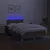 Produktbild 4 för Ramsäng med madrass & LED taupe 120x200 cm tyg