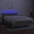 Produktbild 4 för Ramsäng med madrass & LED ljusgrå 140x190 cm tyg