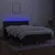 Produktbild 4 för Ramsäng med madrass & LED svart 140x190 cm tyg