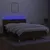 Produktbild 4 för Ramsäng med madrass & LED mörkbrun 140x190 cm tyg