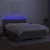 Produktbild 4 för Ramsäng med madrass & LED taupe 140x190 cm tyg