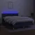Produktbild 4 för Ramsäng med madrass & LED blå 140x190 cm tyg