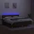 Produktbild 4 för Ramsäng med madrass & LED mörkbrun 160x200 cm tyg 