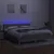 Produktbild 4 för Ramsäng med madrass & LED ljusgrå 180x200 cm tyg