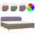 Produktbild 2 för Ramsäng med madrass & LED taupe 200x200 cm tyg