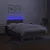 Produktbild 4 för Ramsäng med madrass & LED taupe 120x200 cm tyg