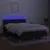 Produktbild 4 för Ramsäng med madrass & LED svart 140x190 cm tyg
