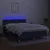 Produktbild 4 för Ramsäng med madrass & LED blå 140x190 cm tyg