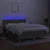 Produktbild 3 för Ramsäng med madrass & LED taupe 140x200 cm tyg