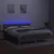 Produktbild 4 för Ramsäng med madrass & LED taupe 180x200 cm tyg