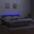 Produktbild 3 för Ramsäng med madrass & LED taupe 200x200 cm tyg
