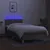 Produktbild 3 för Ramsäng med madrass & LED taupe 90x190 cm tyg