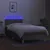 Produktbild 3 för Ramsäng med madrass & LED taupe 100x200 cm tyg