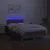 Produktbild 3 för Ramsäng med madrass & LED taupe 120x200 cm tyg