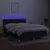 Produktbild 3 för Ramsäng med madrass & LED svart 140x190 cm tyg