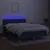 Produktbild 3 för Ramsäng med madrass & LED blå 140x190 cm tyg