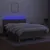 Produktbild 3 för Ramsäng med madrass & LED taupe 140x200 cm tyg