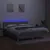 Produktbild 3 för Ramsäng med madrass & LED ljusgrå 160x200 cm tyg