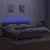 Produktbild 3 för Ramsäng med madrass & LED taupe 200x200 cm tyg