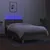 Produktbild 4 för Ramsäng med madrass & LED taupe 80x200 cm tyg