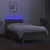 Produktbild 4 för Ramsäng med madrass & LED taupe 100x200 cm tyg 