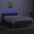 Produktbild 4 för Ramsäng med madrass & LED mörkgrå 140x190 cm tyg