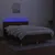 Produktbild 4 för Ramsäng med madrass & LED mörkbrun 140x190 cm tyg