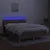 Produktbild 4 för Ramsäng med madrass & LED taupe 140x190 cm tyg