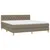 Produktbild 3 för Ramsäng med madrass & LED taupe 160x200 cm tyg